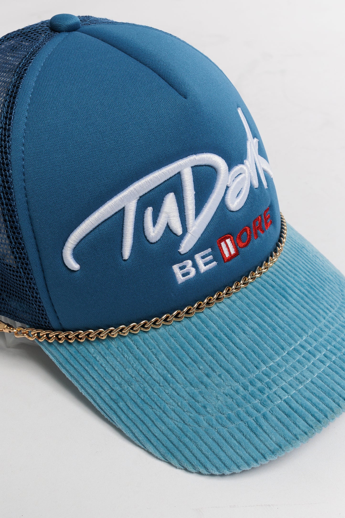 Blue Golden Crown Trucker Cap